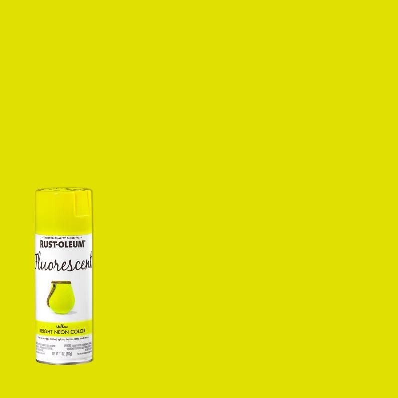 Rust-Oleum Specialty Fluorescent Bright Neon Fluorescent Yellow Spray Paint 11oz