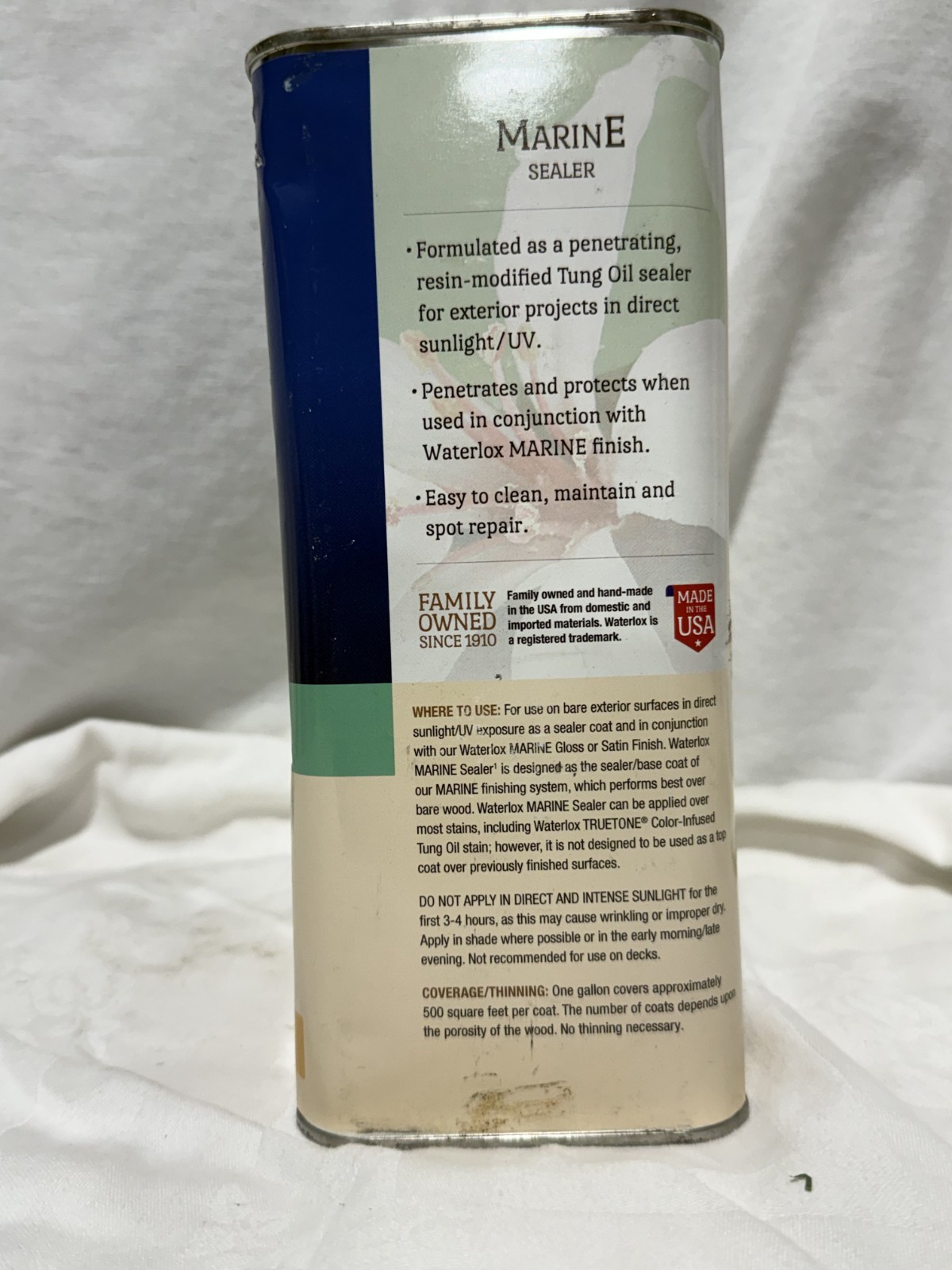 Waterlox TB 3809 Original Marine Sealer 1 Gallon Clear Protective Tung Oil New