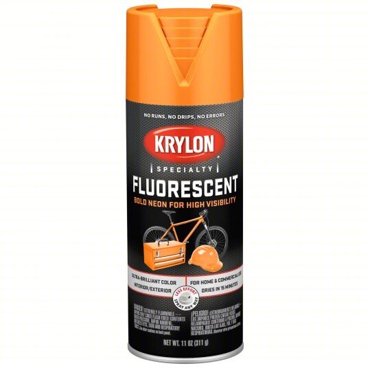 KRYLON 3102 2-Pack Fluorescent Yellow Orange – Bold Neon for High Visibility
