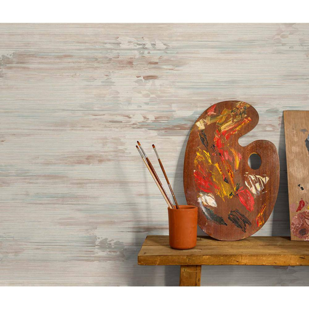 60.75 Sq. Ft. Rust & Seaside Silk Mistral Embossed Vinyl Unpasted Wallpaper Roll