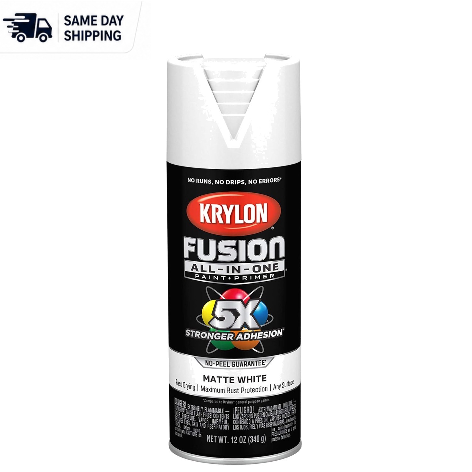 12 oz Krylon Fusion All-In-One White Paint – Fast Drying, Waterproof Finish
