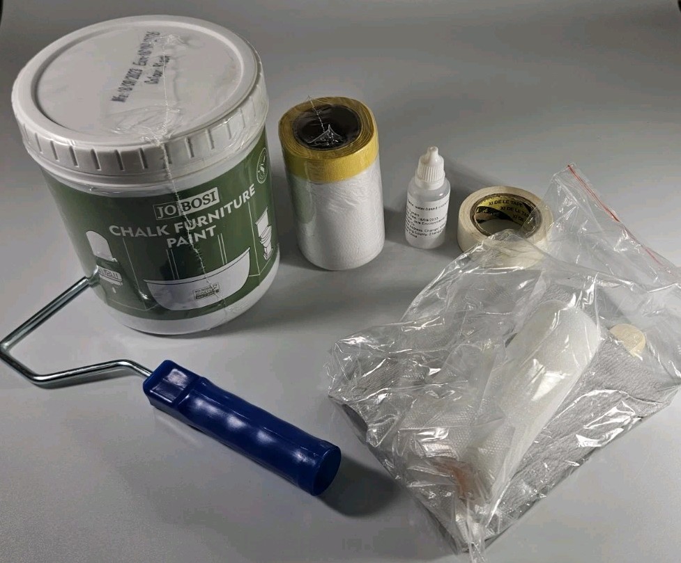New Sealed JoBosi Chalk Furniture Paint Set Black 40-50 SQ FT With Roller!