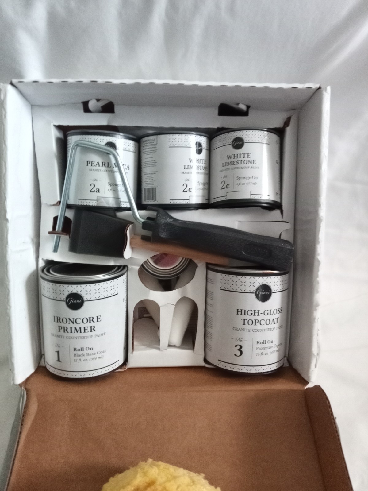 GRANITE COUNTERTOP PAINT white diamond (Kit Has Everything You Need), open box.