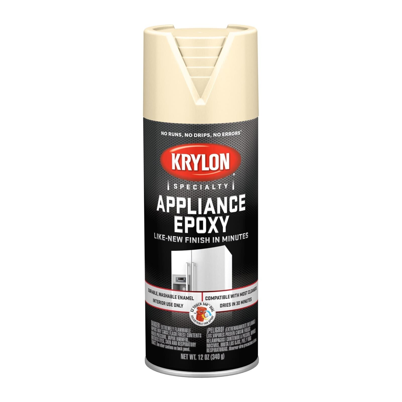 KRYLON 3202 2-Pack Appliance Epoxy Almond Durable &Washable Enamel 12oz