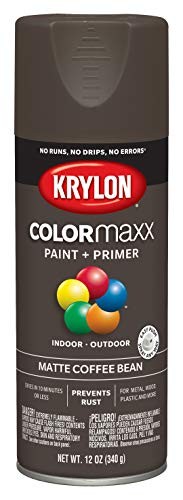 Krylon COLORmaxx Coffee Bean Matte Brown Spray Paint and Primer 12 Ounce