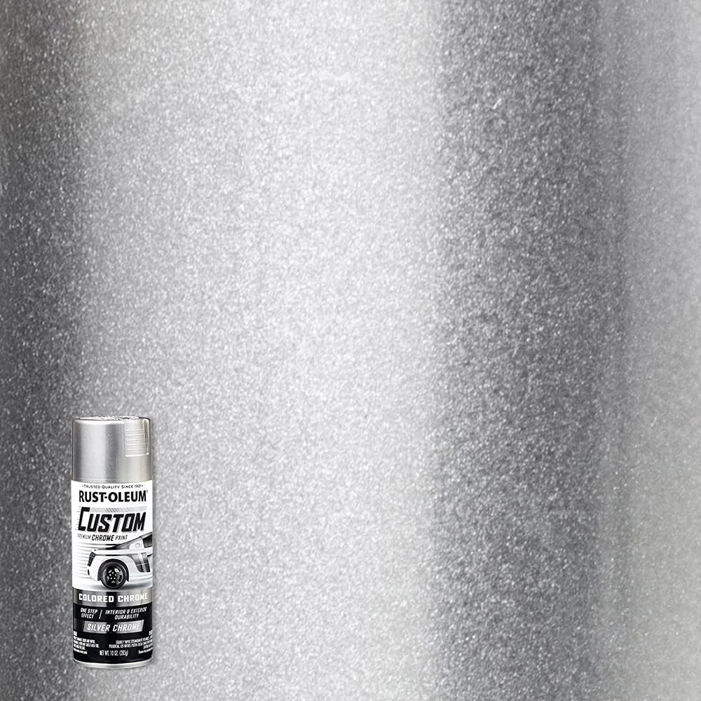 Rust-Oleum Chrome Spray Paint Smooth Chrome Finish – 10oz Multi Surface Paint…