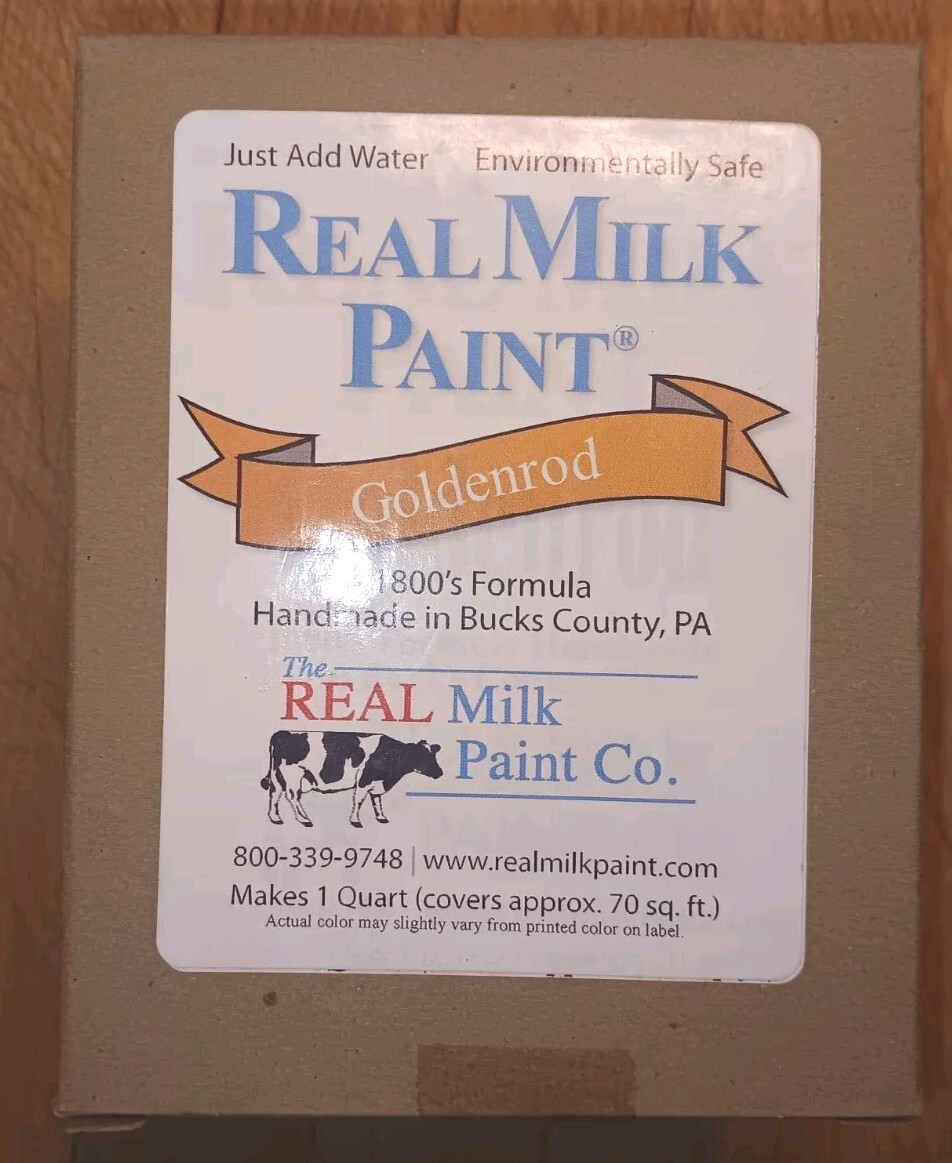 Old Fashioned Milk Paint Goldenrod Color Packaged as Powder Quart