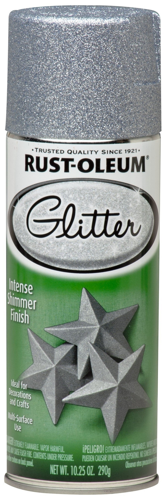 Rust-Oleum 267734 Specialty Glitter Spray, 10.25 Ounce (Pack of 1), Silver