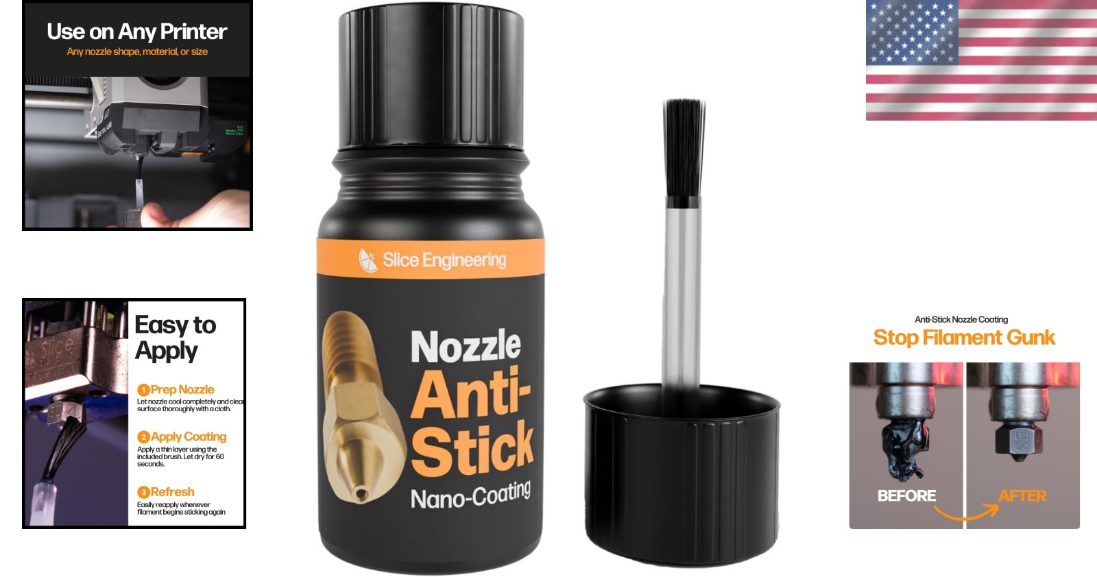 3 mL PTFE Nanosuspension Paint – Prevents Plastic Buildup on 3D Printer Nozzles
