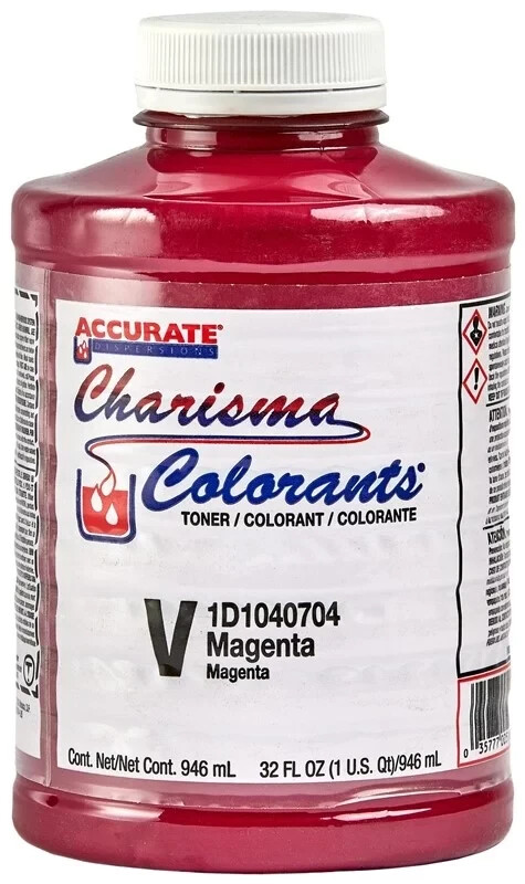 6 Accurate CHARISMA Colorant/tint V-magenta 32 fl oz Brand New