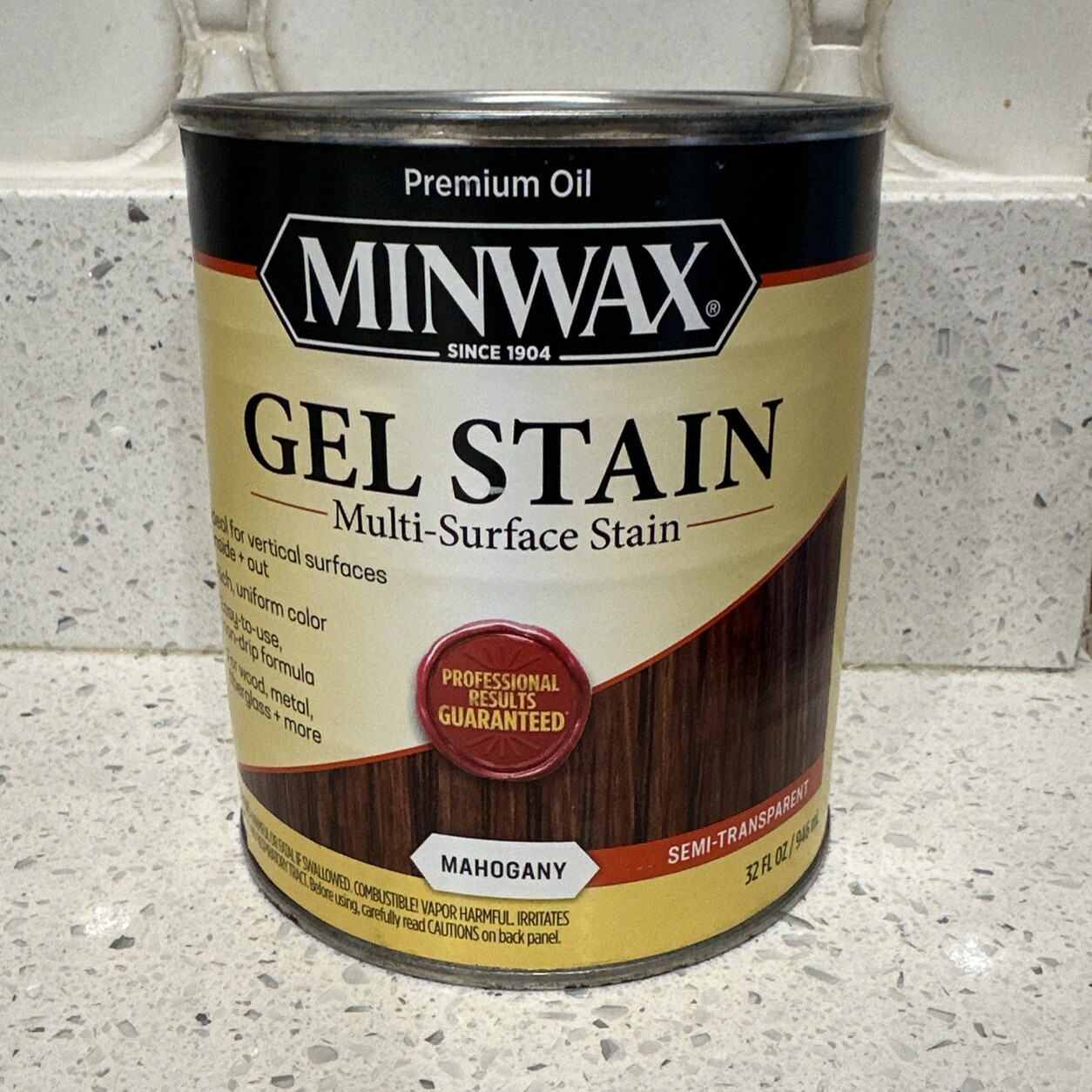 Minwax Gel Stain Multi Surface MAHOGANY Semi Transparent Quart NEW