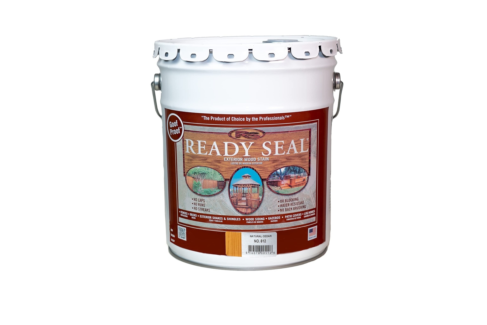Ready Seal 512 5-Gallon Pail Natural Cedar Exterior Stain and Sealer for Wood
