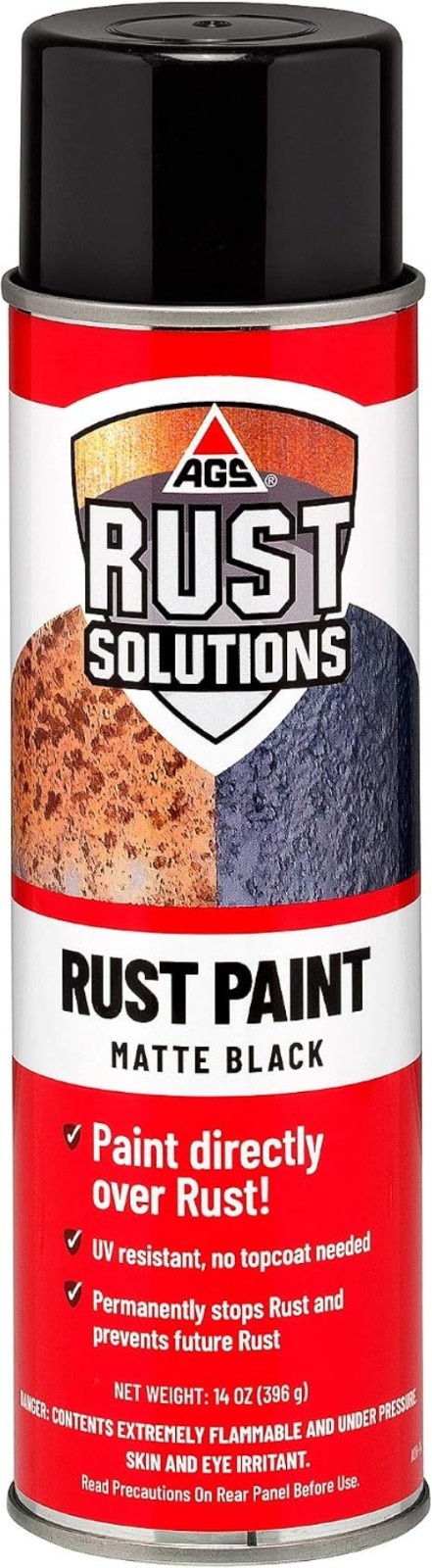 Rust Stop Spray Paint for Metal, 14oz Aerosol Can – Matte Black Finish, Epoxy…