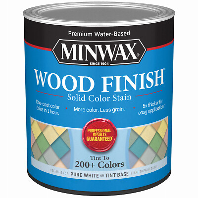 Minwax 108110000 Wood Finish Stain, Water-Based, Solid Color, White, 1-Qt. –