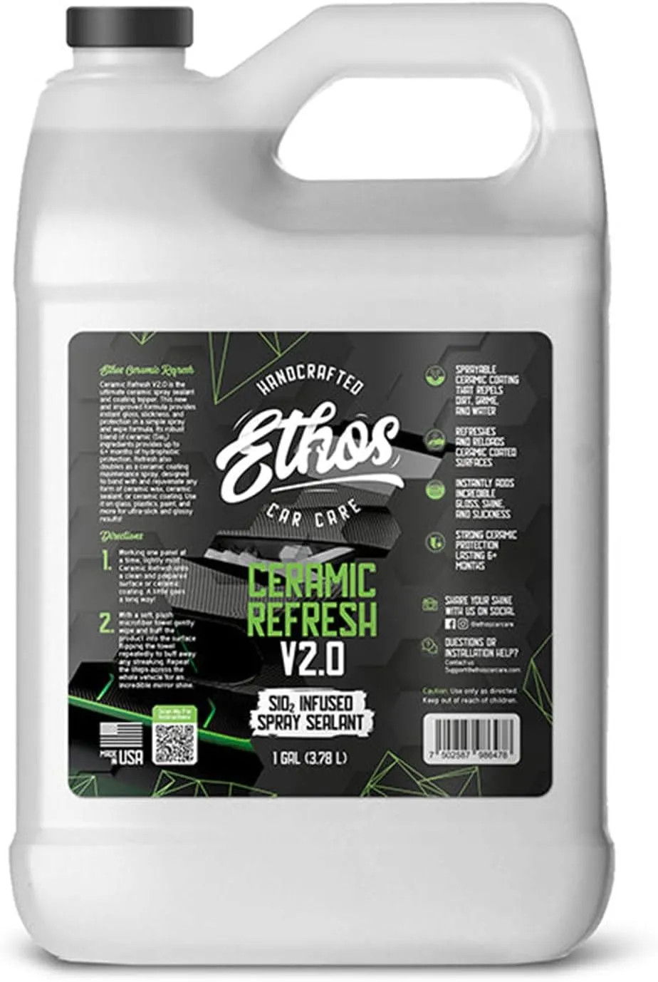 Ceramic Refresh Spray Coating Sealant Instant Gloss Paint Protection SiO2 Det…