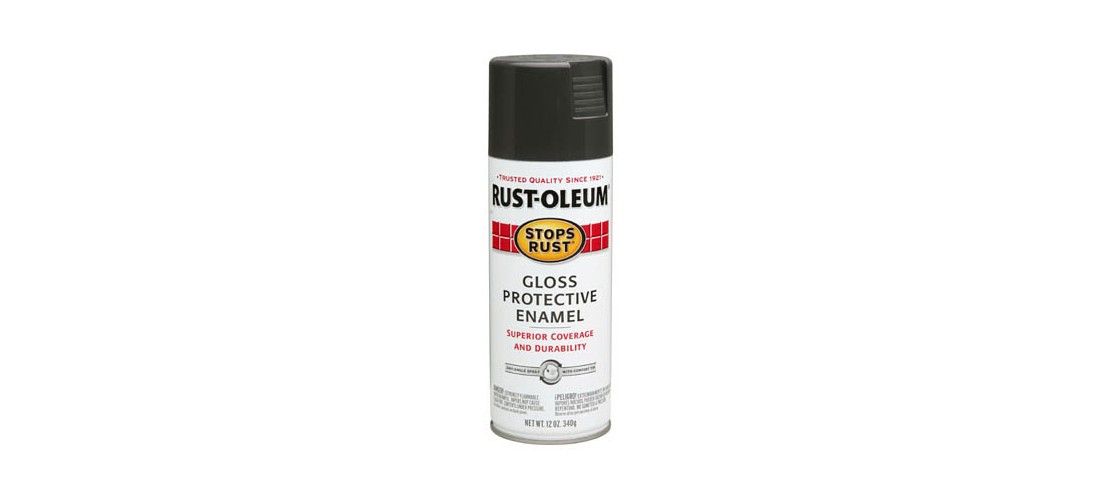 STOPS RUST Protective Enamel Spray Paint, Gloss, Charcoal Gray, 12 oz, Aerosol C