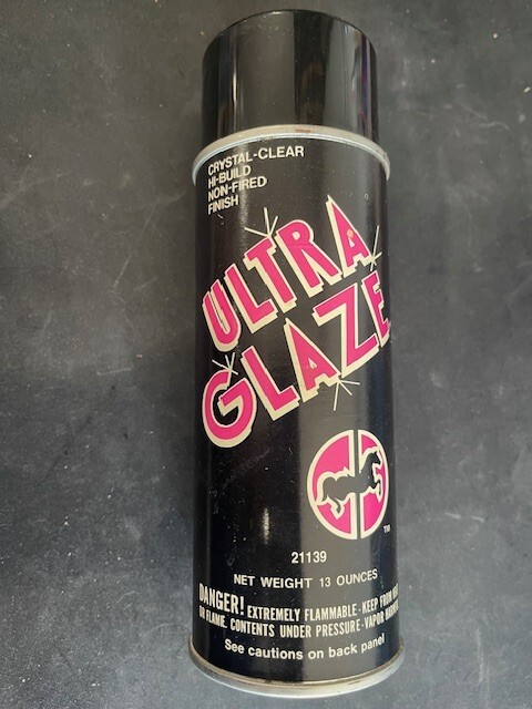 VINTAGE ULTRA GLAZE Crystal-Clear Hi Build Non-fired finish Aerosol Can PROP 3/4