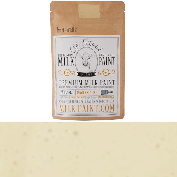 Old Fashioned Milk Paint Color: Buttermilk Pint – Packaged as Powder