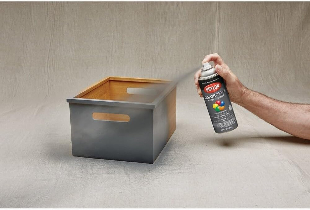 Krylon Colormaxx 12 Oz. Gloss Spray Paint, Smoke Gray – 1 Each
