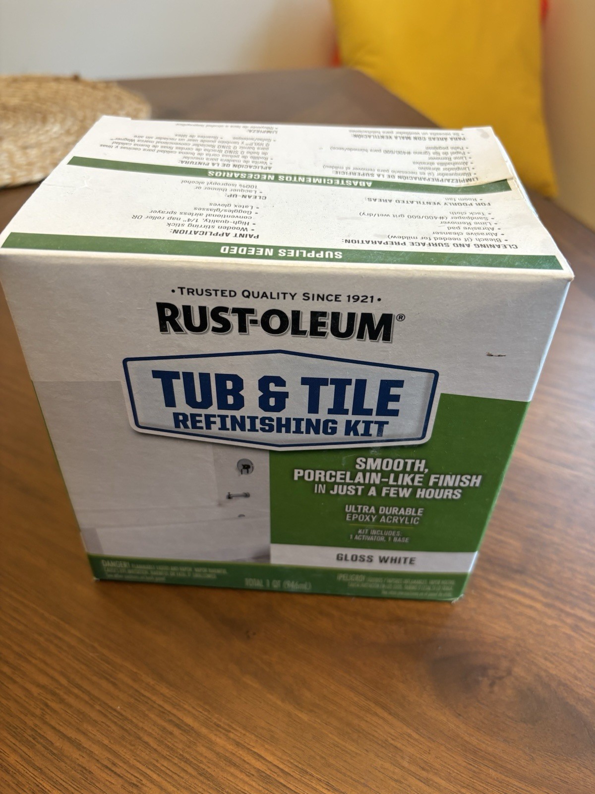 Rust-Oleum Ultra Durable Tub & Tile Refinishing Kit Gloss White 1 qt