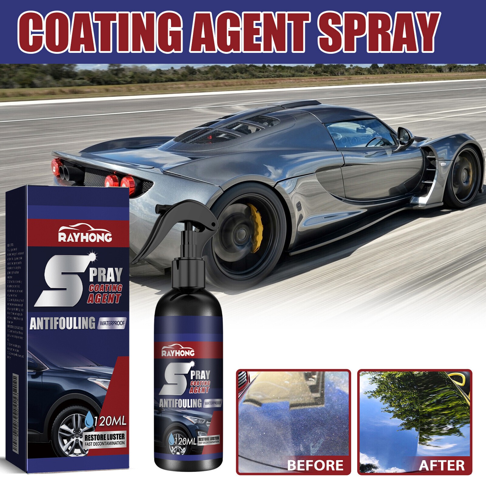 RAYHONG Quick-acting Coating Spray Car Nano-ceramic Coating Agent Car 120ml