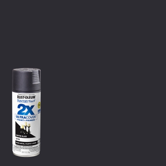 Rust-Oleum 346951 Painters Touch Satin Canyon Black 2X Spray Paint – Pack of 12