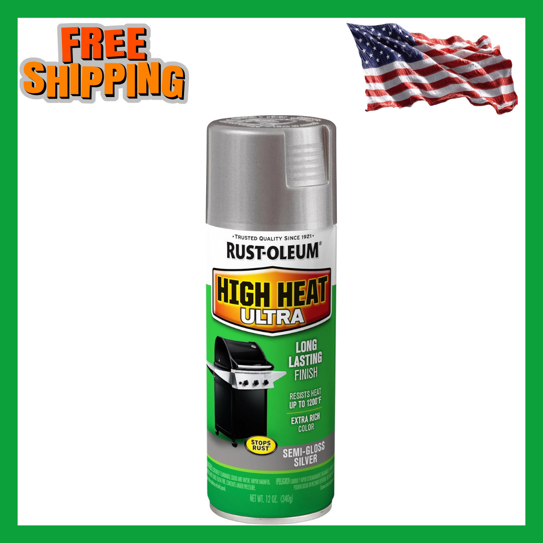 Rust-Oleum High Heat Ultra Spray Paint 12oz Silver
