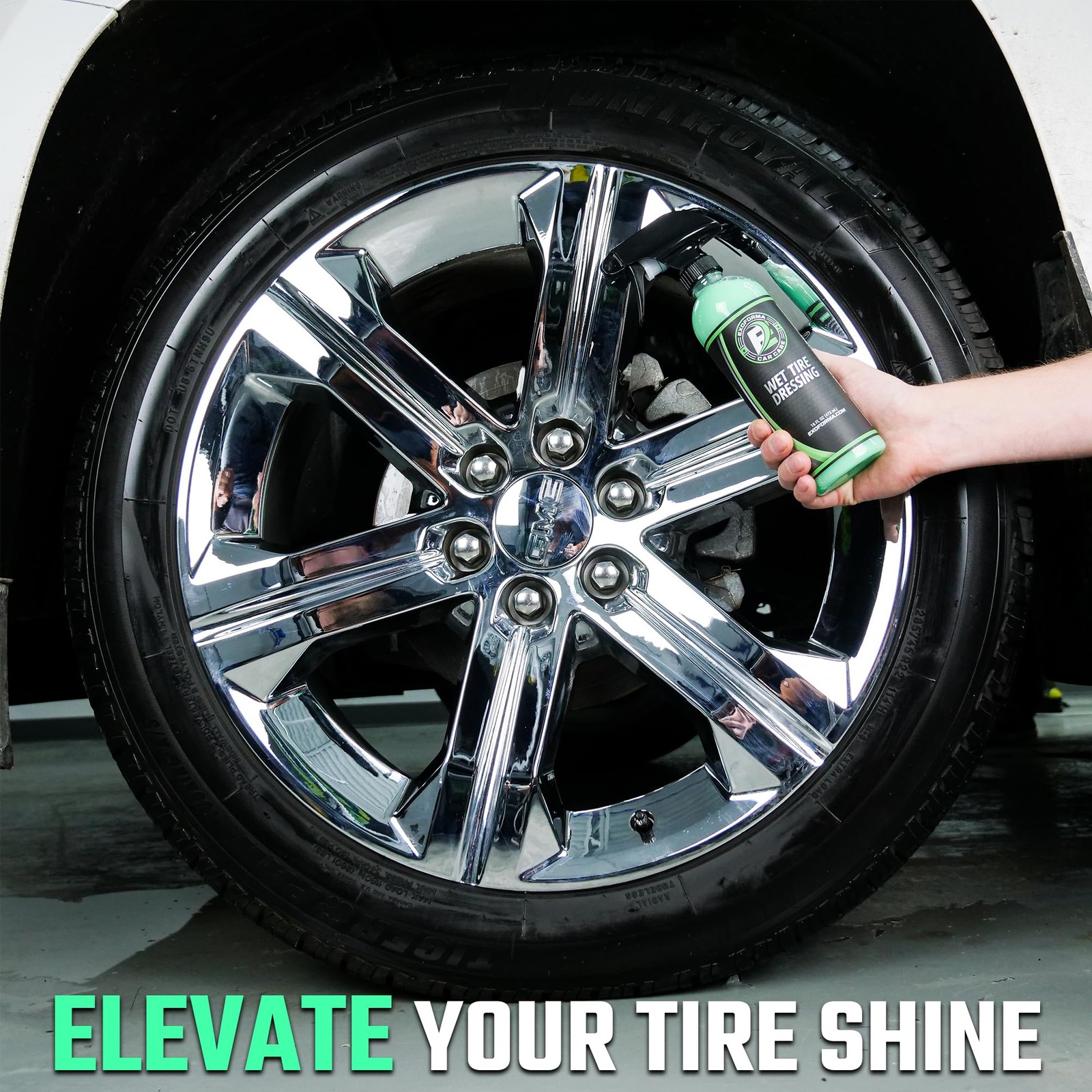 ExoForma Wet Tire Dressing Spray – Extremely High Shine 16 Fl Oz (Pack of 1)