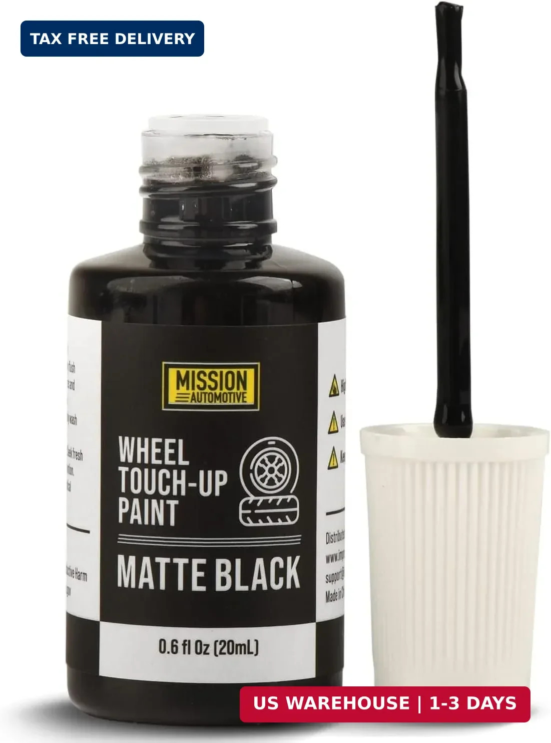 Matte Black Rim Touch Up Paint Pen 2-in-1 Wheel Scratch Repair Curb Rash