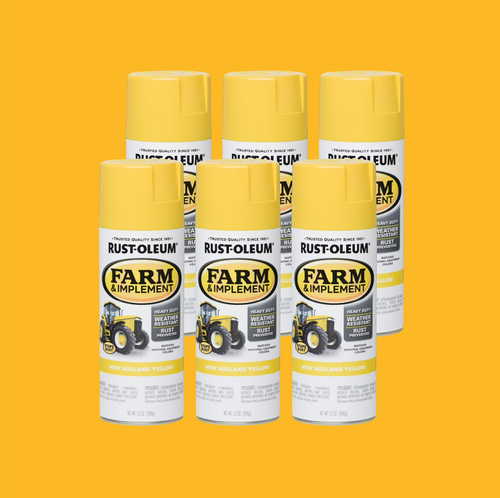 6 Pack, New Holland Yellow , Rust-Oleum Specialty Farm & Implement Gloss Spray