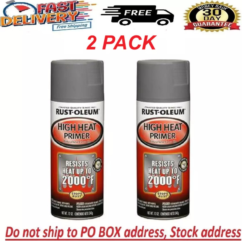 Rust-Oleum Automotive High Heat Primer Spray – Gray, 12 oz (249340)
