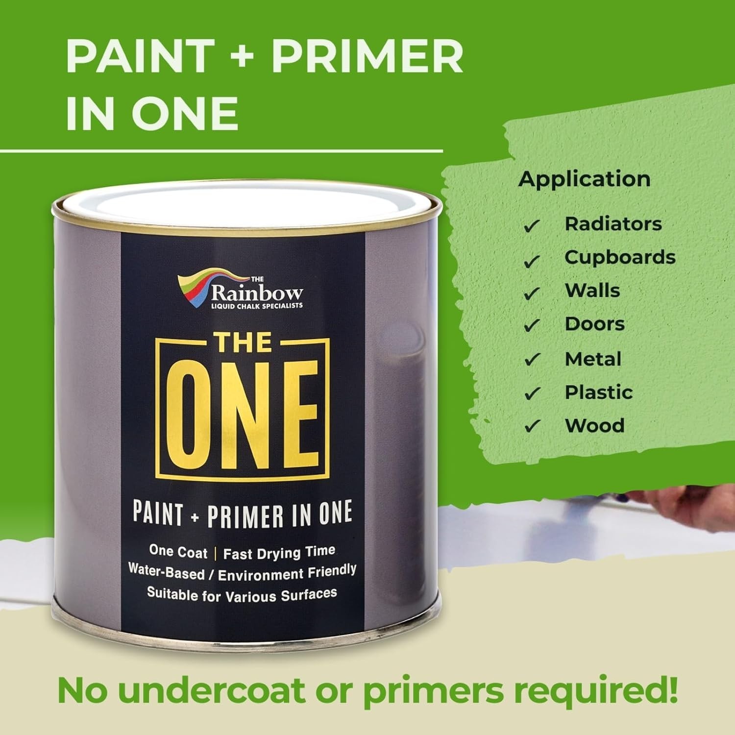 Versatile 8.5 Fl Oz Cream Gloss Paint & Primer – Ideal for Cabinet and Furniture