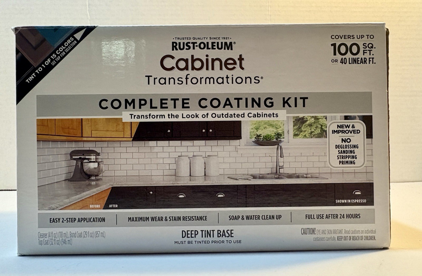 Rust-Oleum 380390 Cabinet Transformations Kit, Deep Tint Base, New