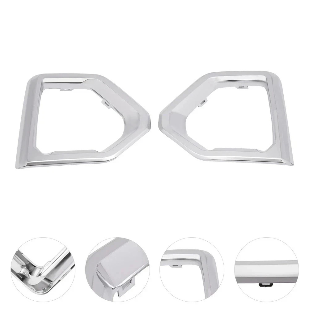 Front Fog Light Bezel Chrome Covers For 2019-2021 Sierra Denali SLT AT4 Excl SLE