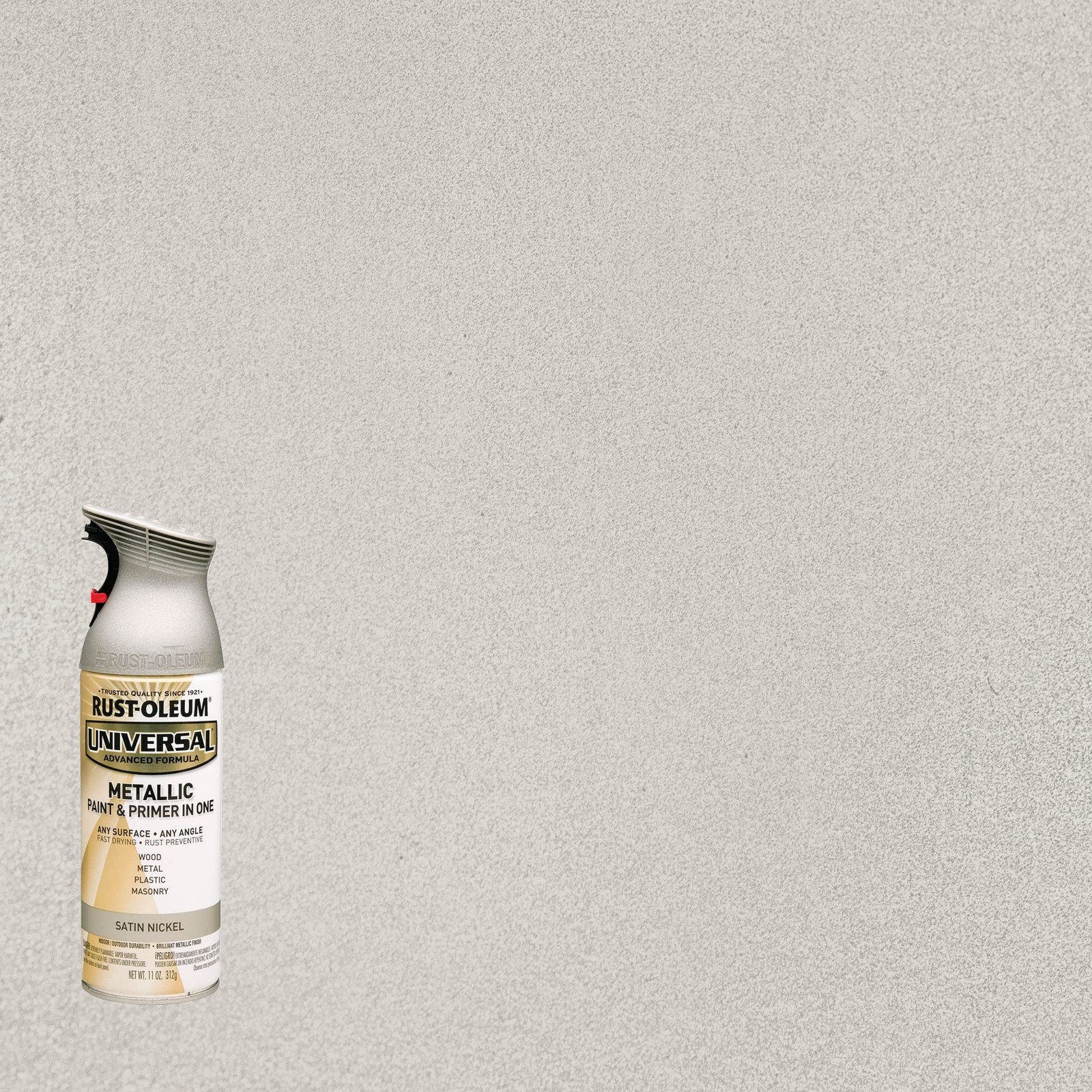 Rust Oleum Universal Satin Nickel Metallic Spray Paint 11 Ounce All Surfaces