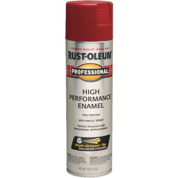 (6)-15 Oz Regal Red RustOleum Professional Fast Dry Enamel Spray Paint 7565-838