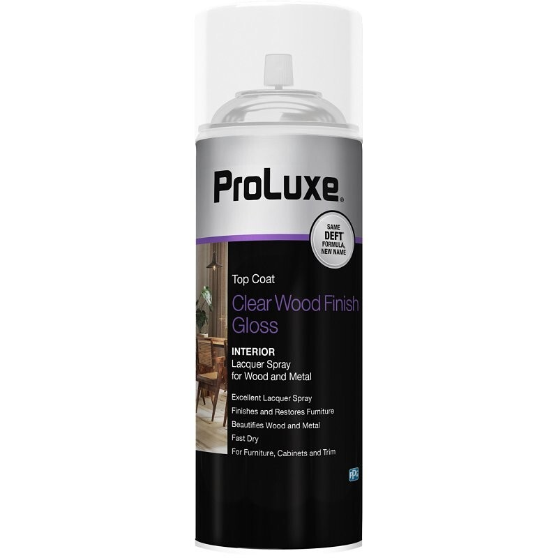 NEW PROLUXE PLX010S/54 SPRAY GLOSS LACQUER CLEAR WOOD FINISH SEALER 5881834