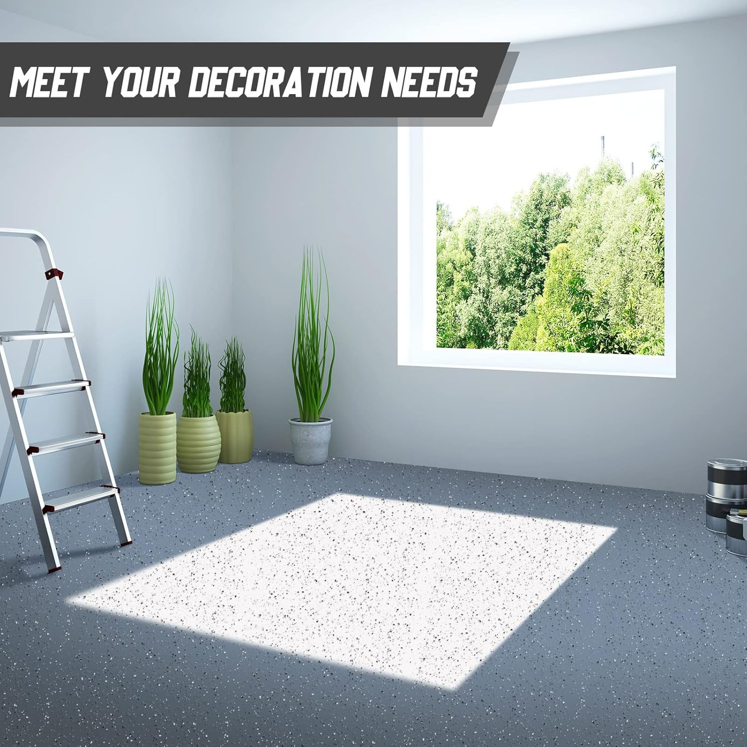 Decorative Color Chips Epoxy Kit for Garage & Floor Coatings – 9 Kg/20 Lb