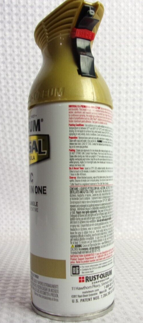 Rust-Oleum Pure Gold Metallic Universal All Surface Spray Paint, 11Oz (2-pk) NEW