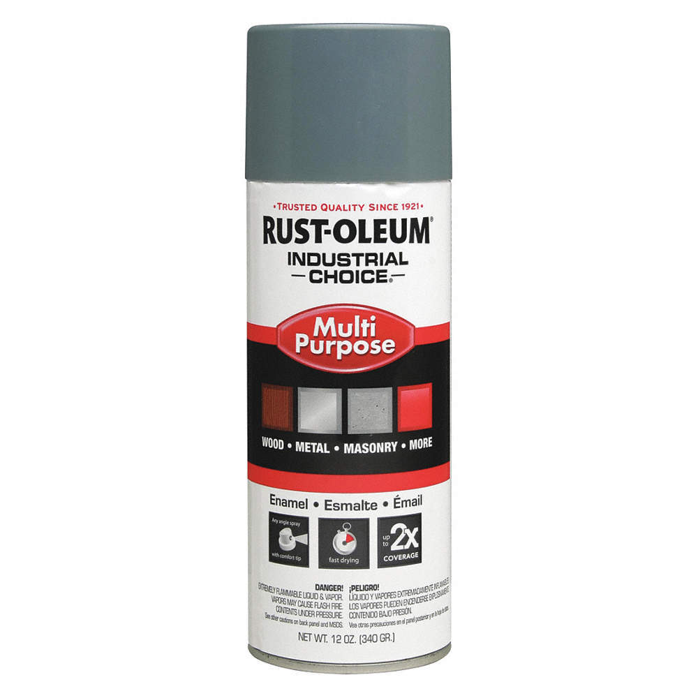 RUST-OLEUM 214646 Spray Paint ,Medium Light Gray,12 oz. 2RE52