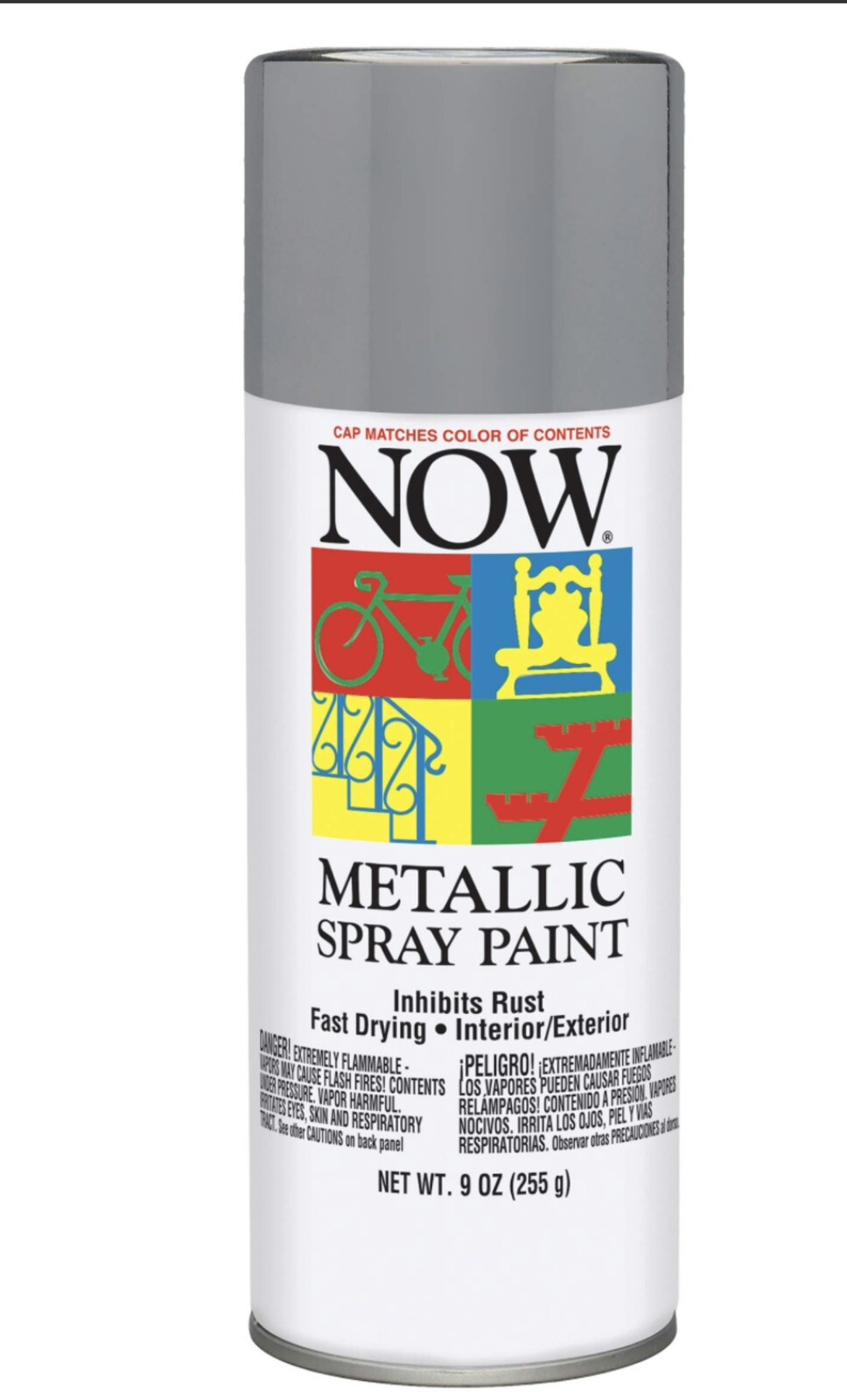Krylon Now Rust Inhibiting Metallic Spray Paint Protective Coating 9oz
