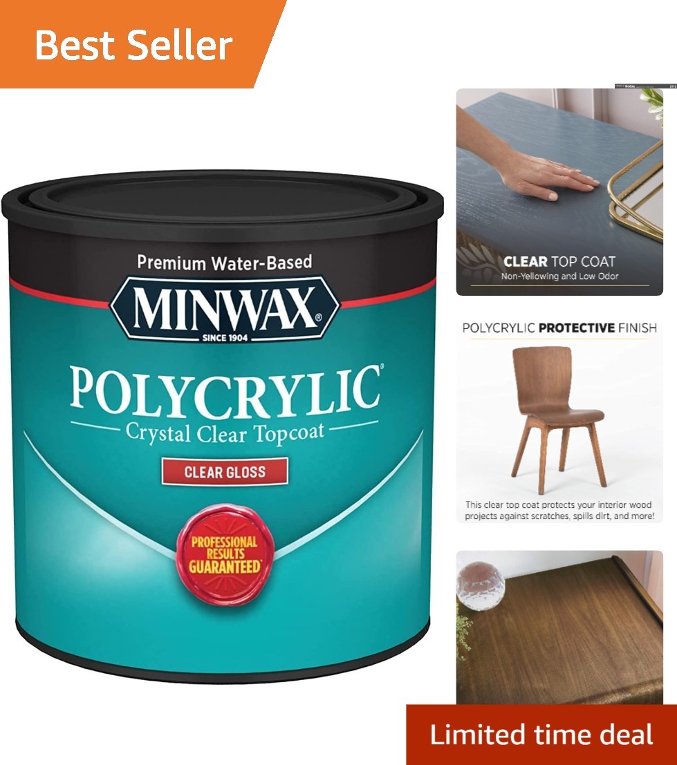 Fast Drying Water-Based Polycrylic Finish ½ Pint – Ideal for Wood Projects