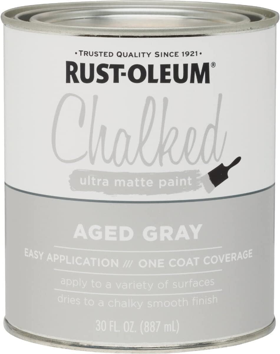 Rustoleum 285143 Aged Gray Chalked Ultra Matte Paint, 30 oz