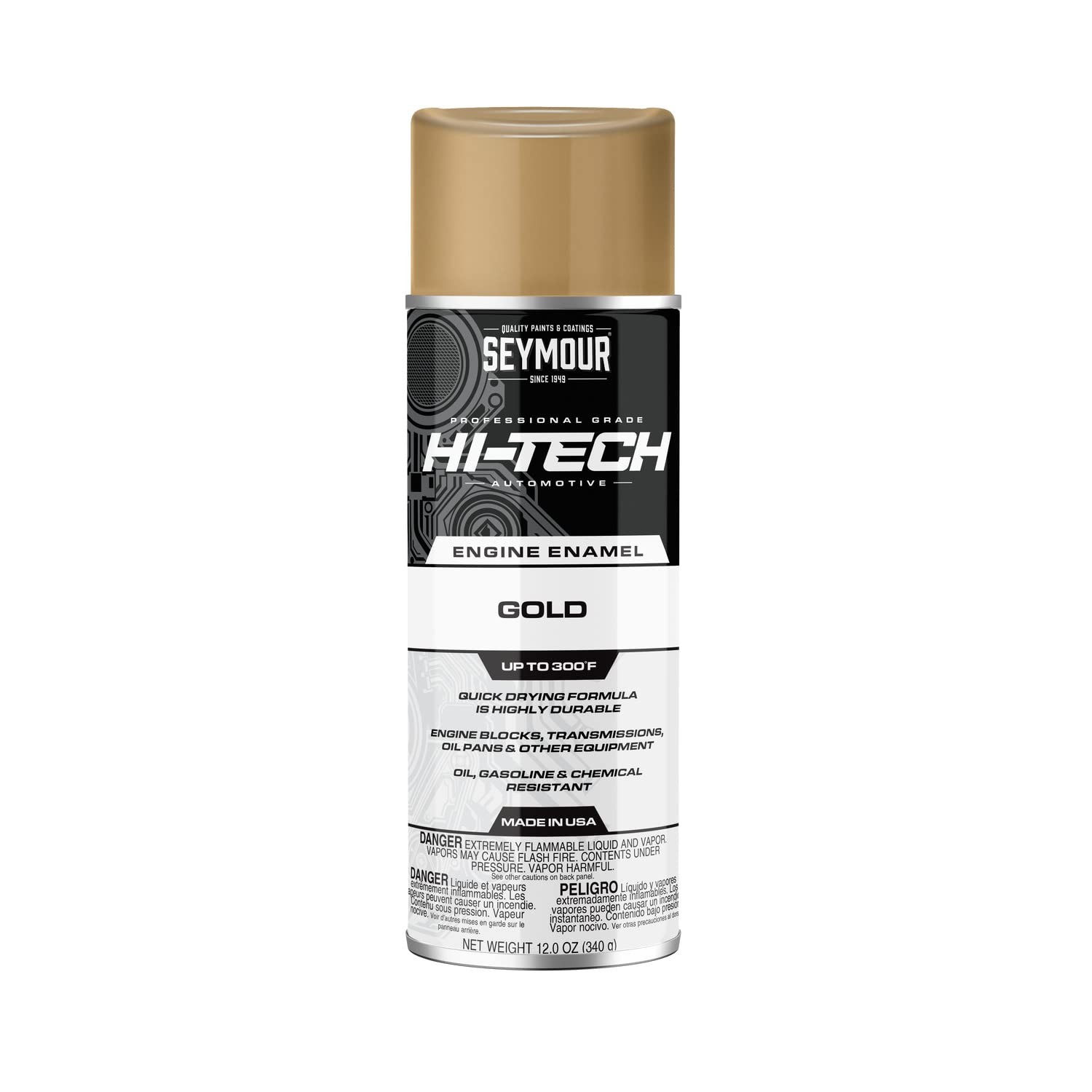 Hi-Tech Engine Spray Paint, Universal Gold 12oz – Pack of 1