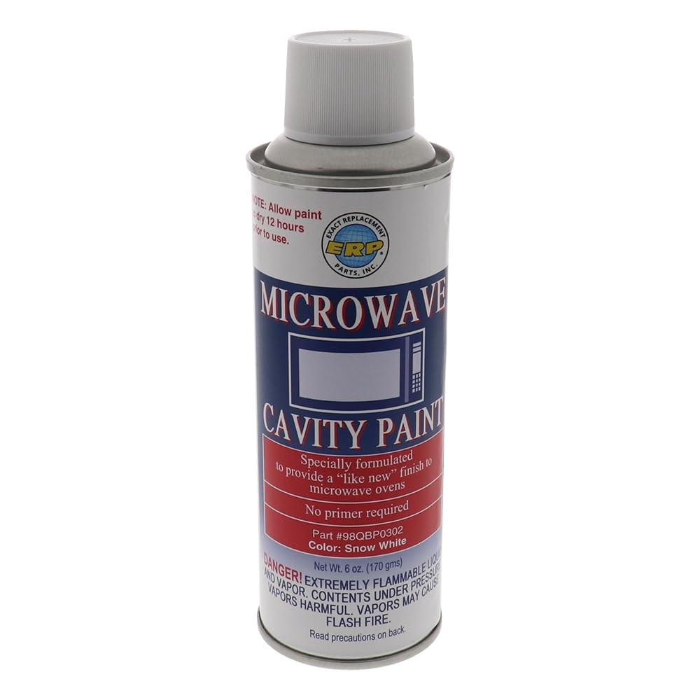 Microwave Cavity Spray Paint Snow White 6oz Can 1 Count 98QBP0302