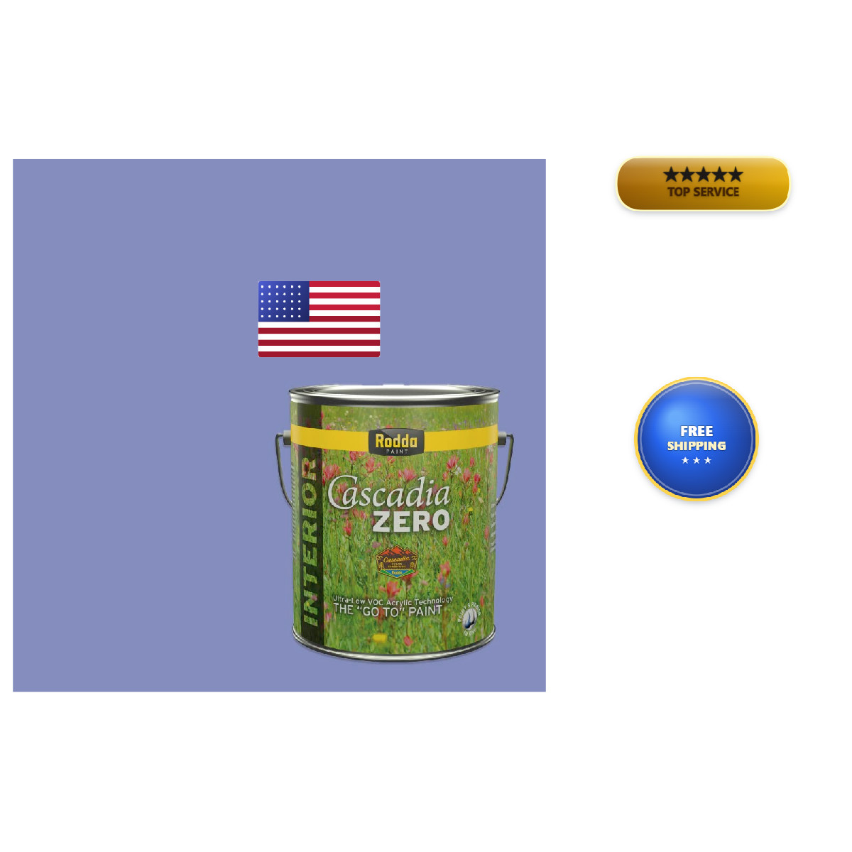 Rodda Paint Rodda Cascadia Zero Interior Flat In One 1-Gallon Regal Azure