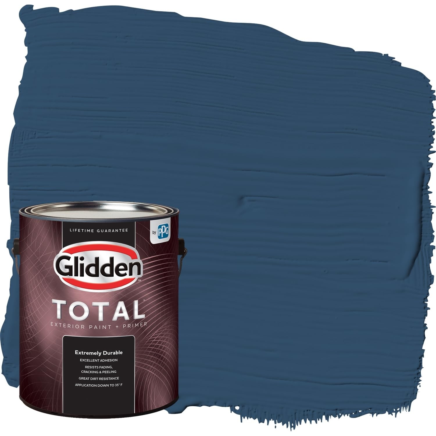 Glidden Total 1 Gal. Blueberry Pie/Blue Satin Exterior Paint Premiumr