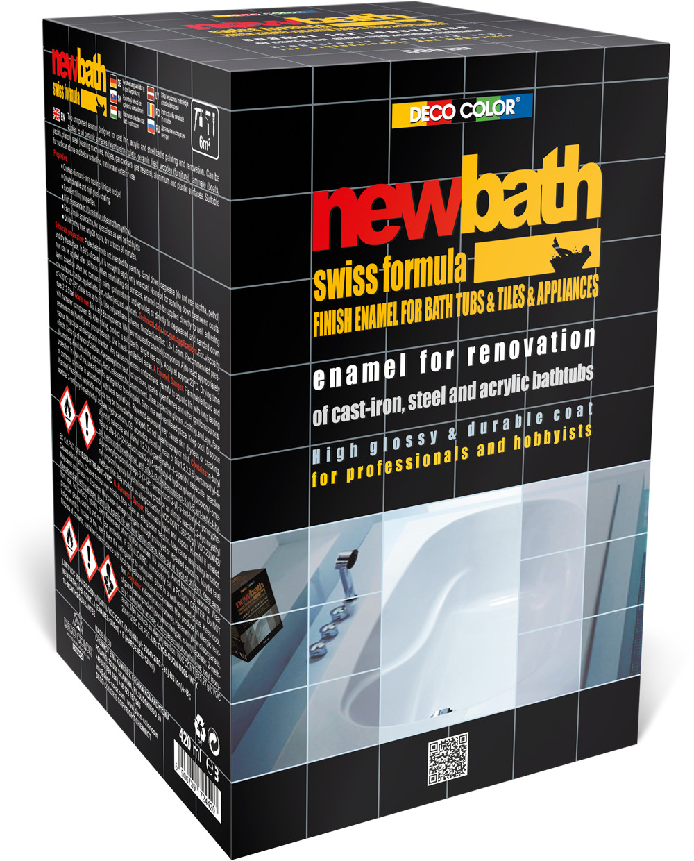 NEW BATH Swiss Formula 2K Enamel Kit Bath Tub Repair Refinishing Resurfacing