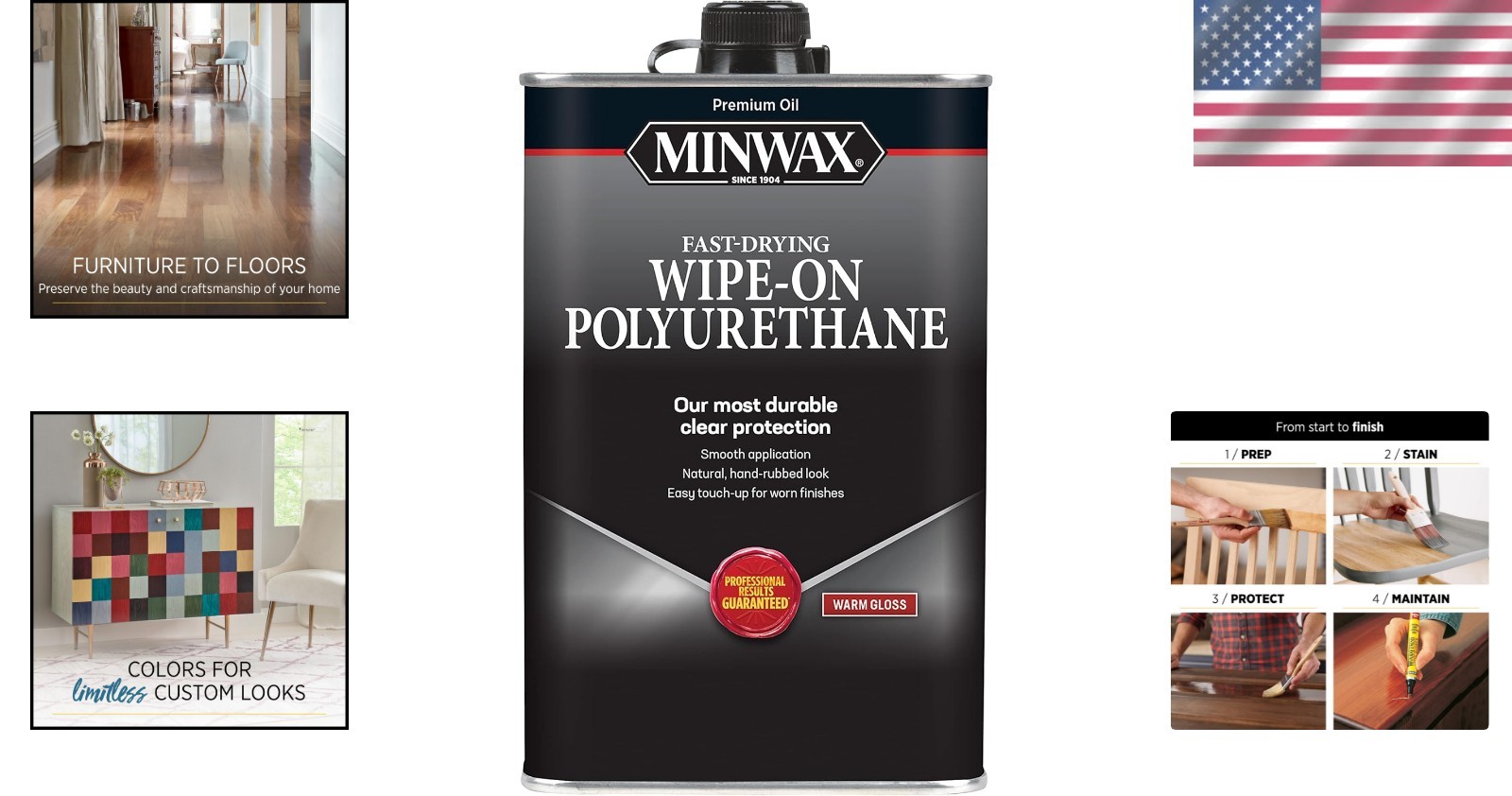 1 Pint Oil-Based Wipe-On Polyurethane – Gloss Finish for Lasting Protection