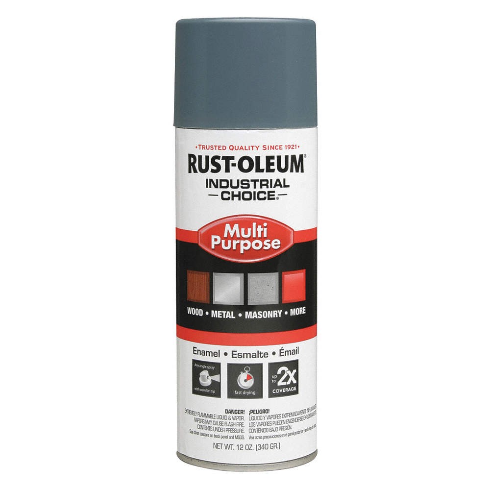 RUST-OLEUM 202214 Spray Paint,Machinery Gray,12 oz. 6YH30